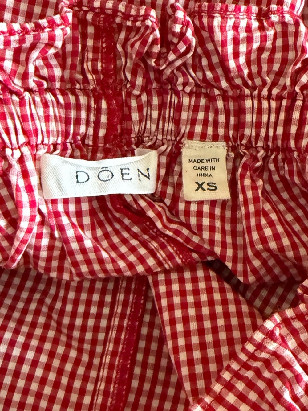 DOEN Cerise Paris Gingham Luella Short XS - Picture 4 of 6
